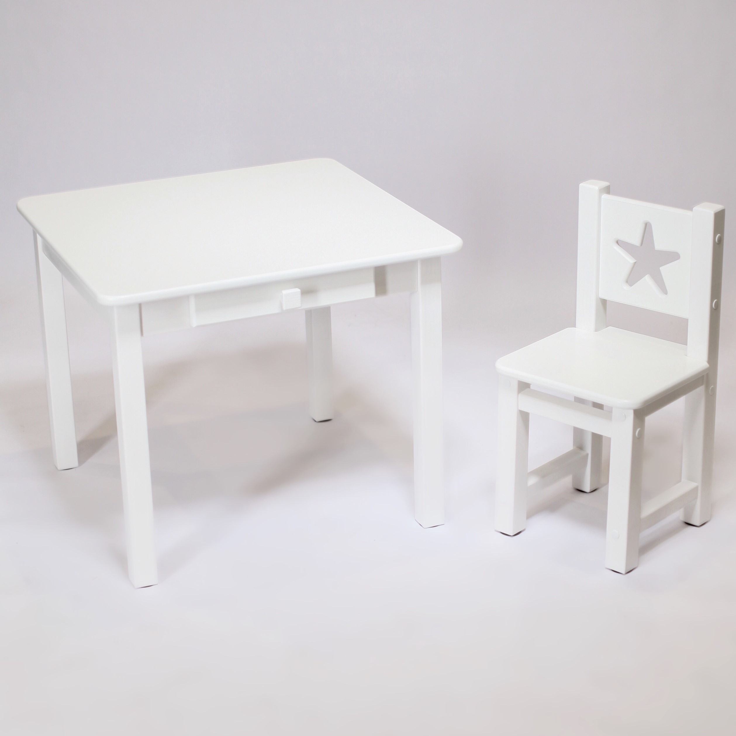 Детский стол и стул набор Simba STAR деревянный из березы