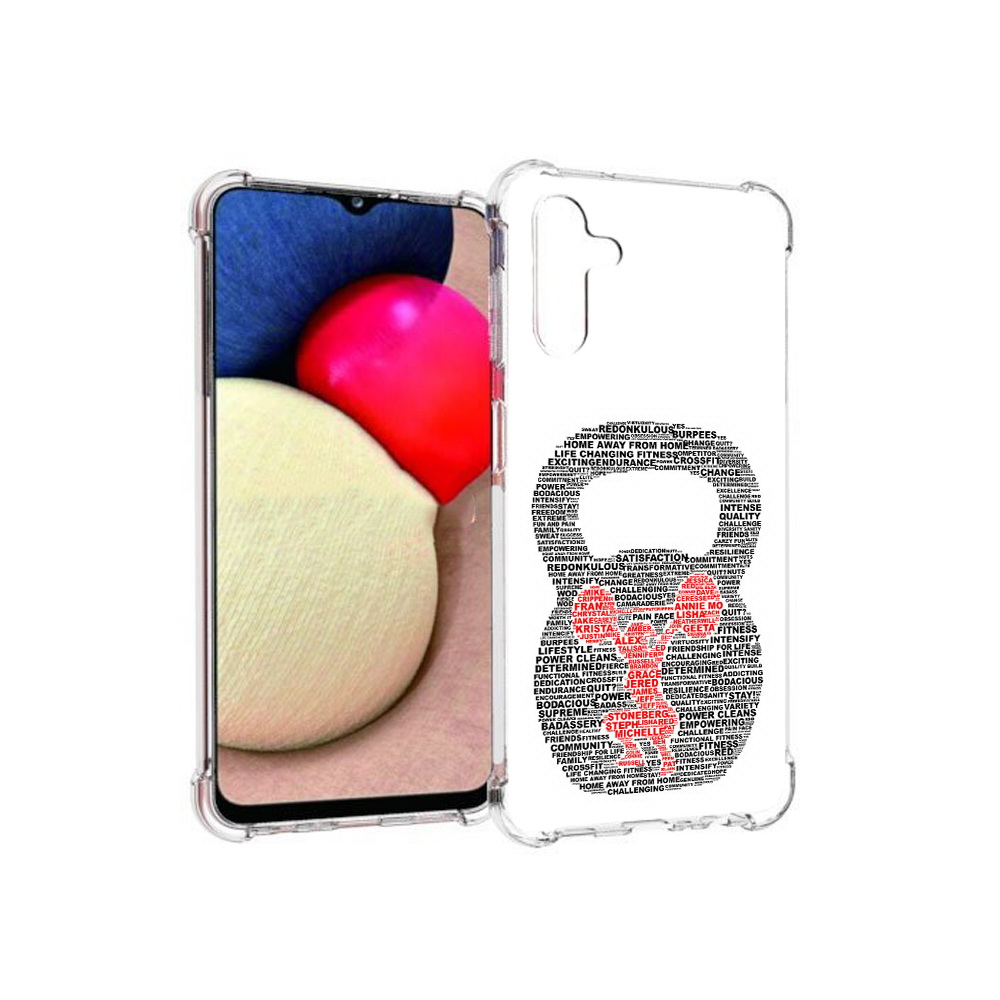 

Чехол MyPads Tocco для Samsung Galaxy A13 5G бодибилдинг гиря из слов (PT172412.530.232), Прозрачный, Tocco