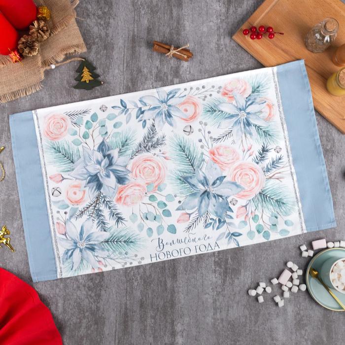 

Полотенце "Этель" Christmas flowers 40х73 см, 100% хл, саржа 190 гр/м2, Разноцветный, Christmas flowers Этель