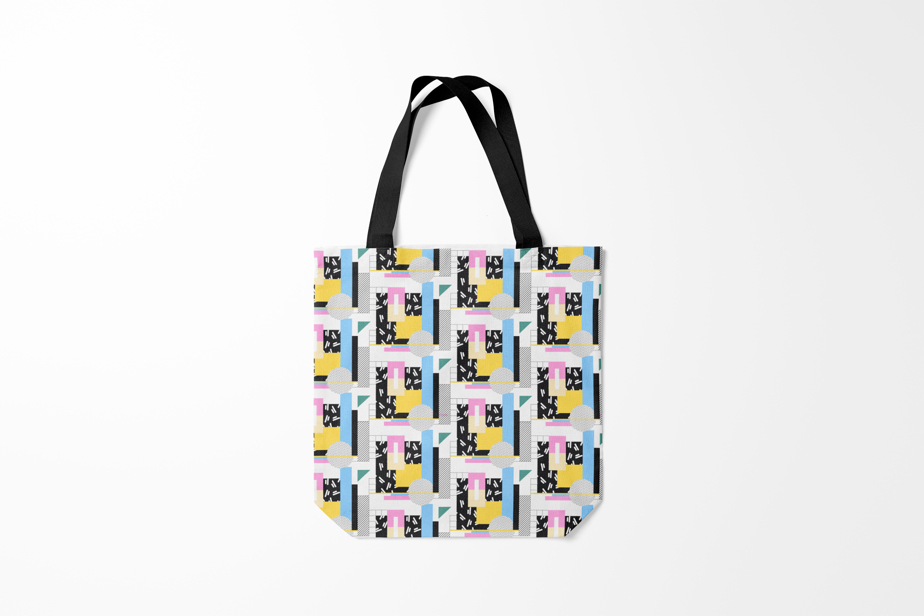 

Сумка шoппер унисекс Burnettie Узоры Memphis style geometry, разноцветный, Узоры Memphis style geometry