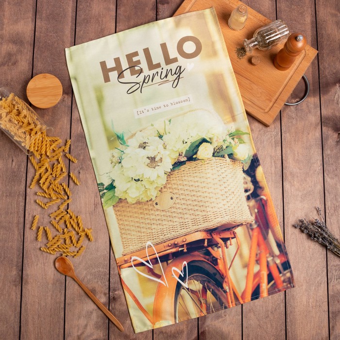 

Полотенце "Этель" Hello 40х73 см, 100% хл, саржа 190 гр/м2, 8 марта Textile