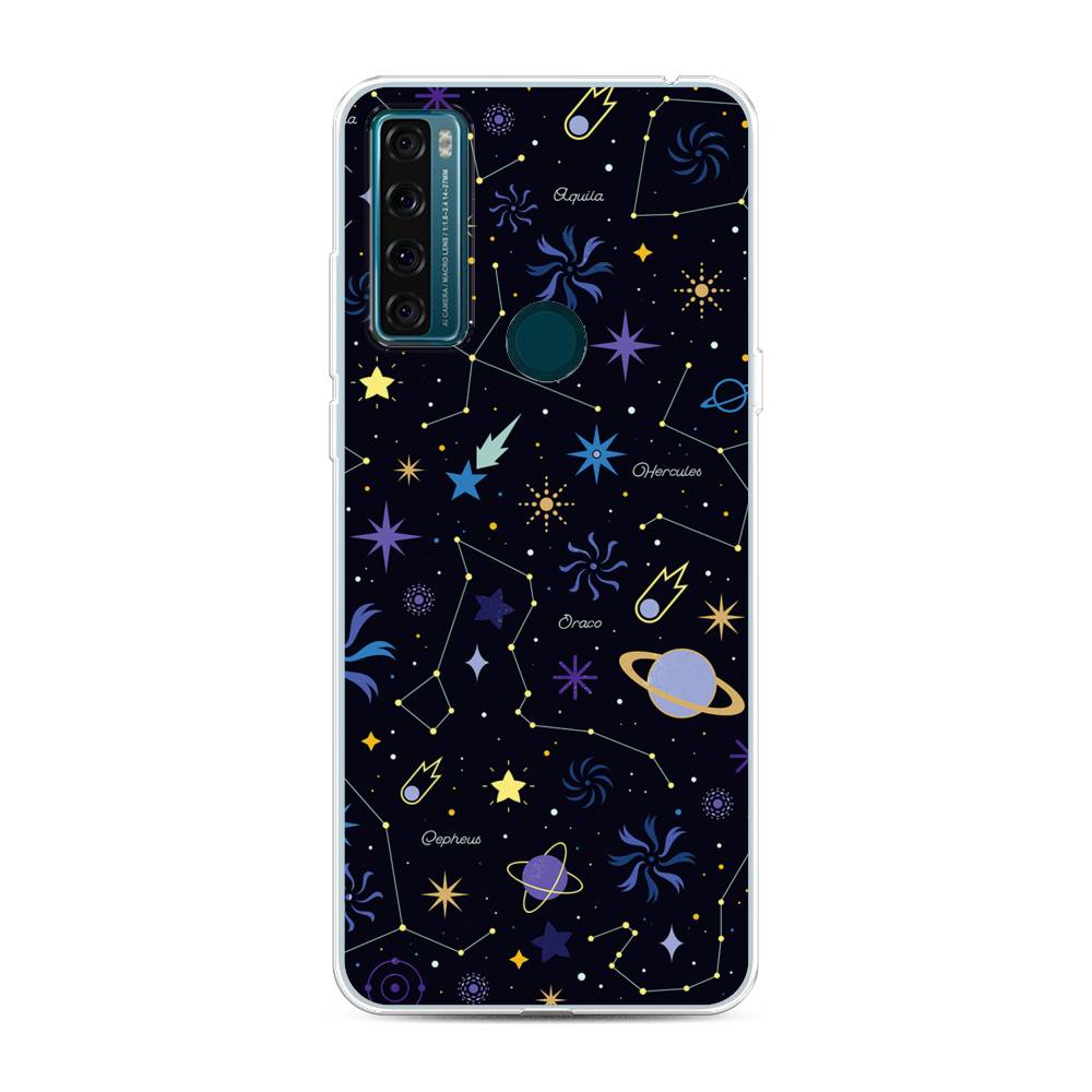 

Чехол для TCL 20 SE "Цветной космос", Желтый, 290350-2