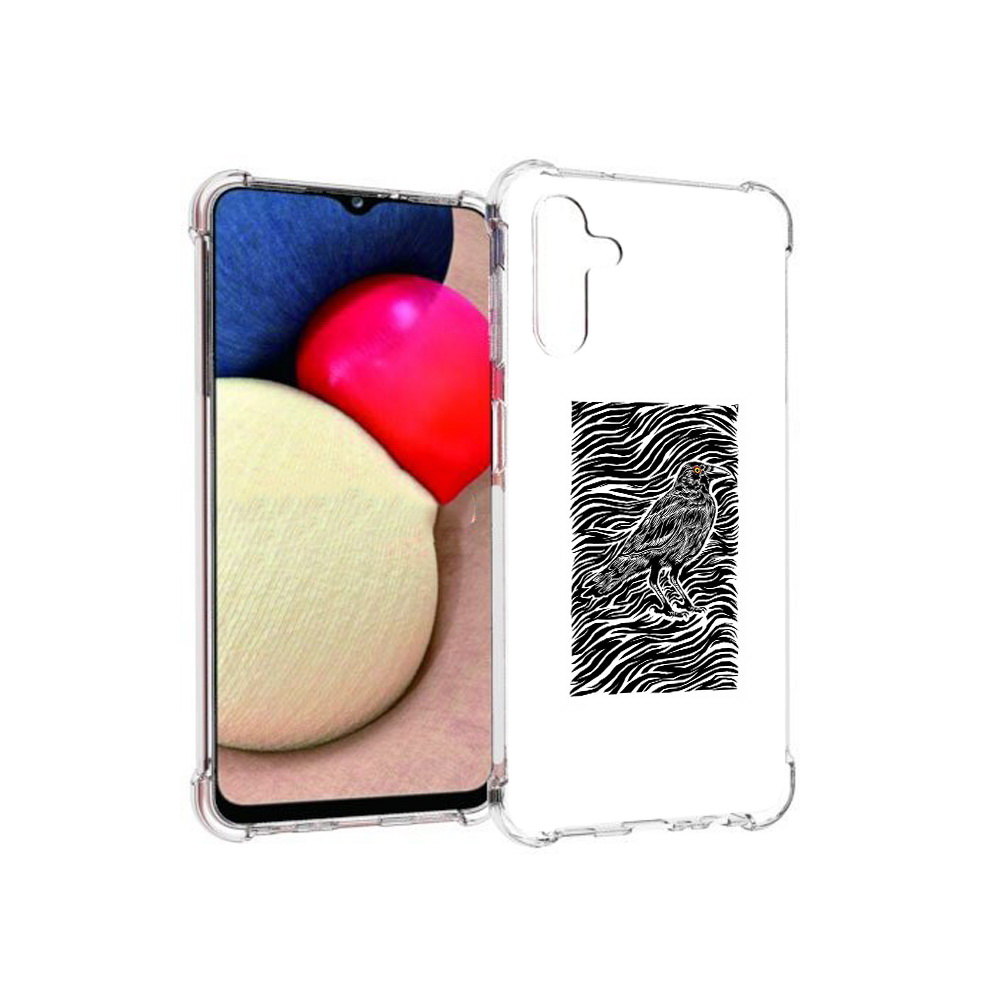 

Чехол MyPads Tocco для Samsung Galaxy A13 5G ворон в абстракции (PT172412.530.272), Прозрачный, Tocco