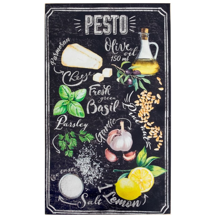 

Полотенце "Этель" Pesto 40х70 см, 100% хл, саржа 190 гр/м2, Черный, Cook master