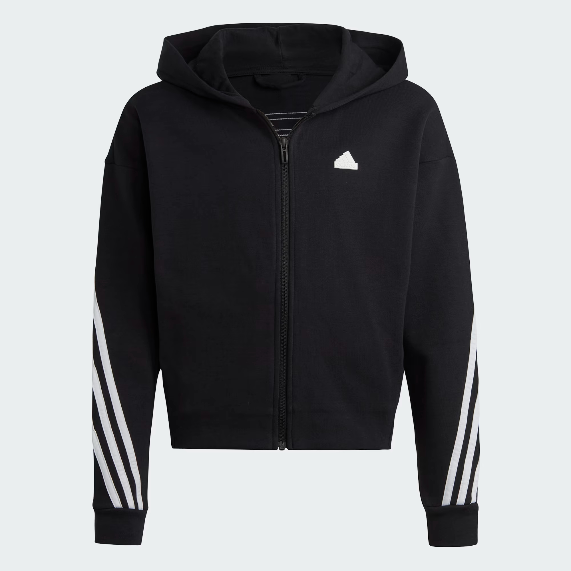 Толстовка Adidas для девочек, IC0118, чёрная 095A, размер 170