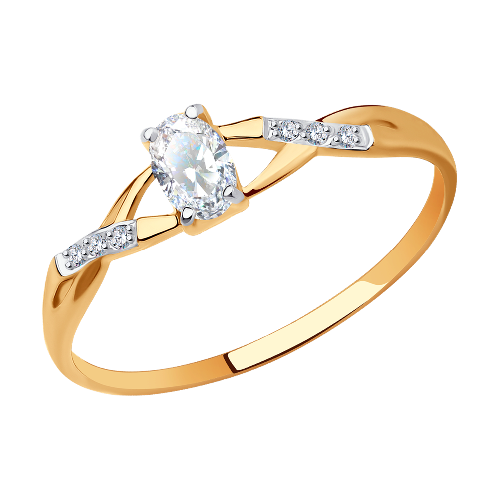 

Кольцо из золота р. 16 SOKOLOV 019032, фианит, 019032