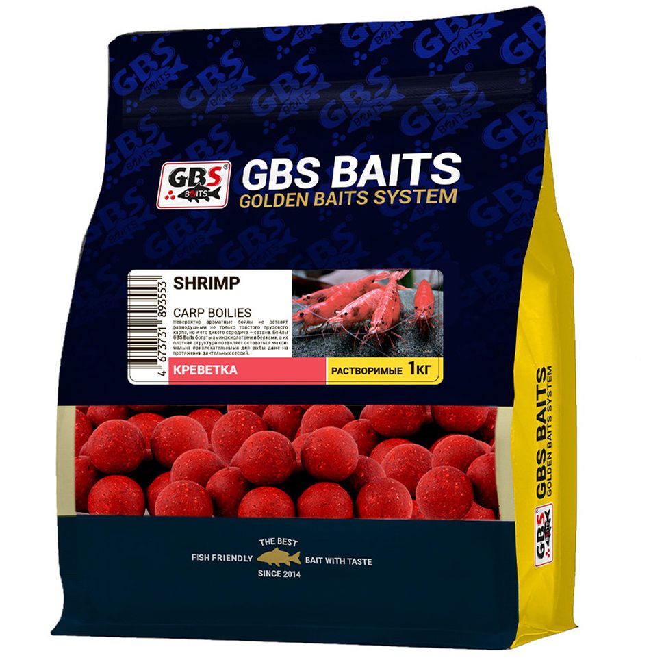 

Бойлы пылящие GBS BaITS 24 мм 1кг Креветка Красный, пылящие 24 мм