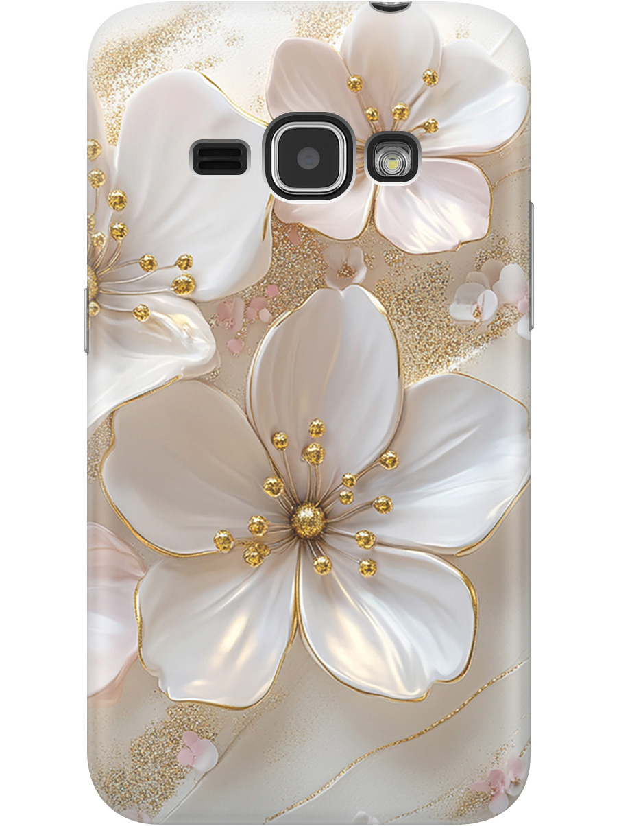 

Силиконовый чехол на Samsung Galaxy J1 (2016) с принтом "Белые фиалки", Прозрачный;белый;золотистый, 76869723