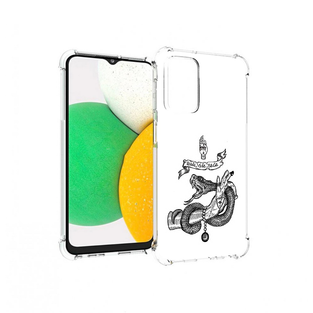 

Чехол MyPads Tocco для Samsung Galaxy A23 змея на руке рисунок, Прозрачный, Tocco