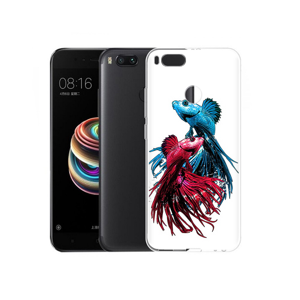 

Чехол MyPads Tocco для Xiaomi Mi 5X рыбы петушки (PT75177.336.592), Прозрачный, Tocco