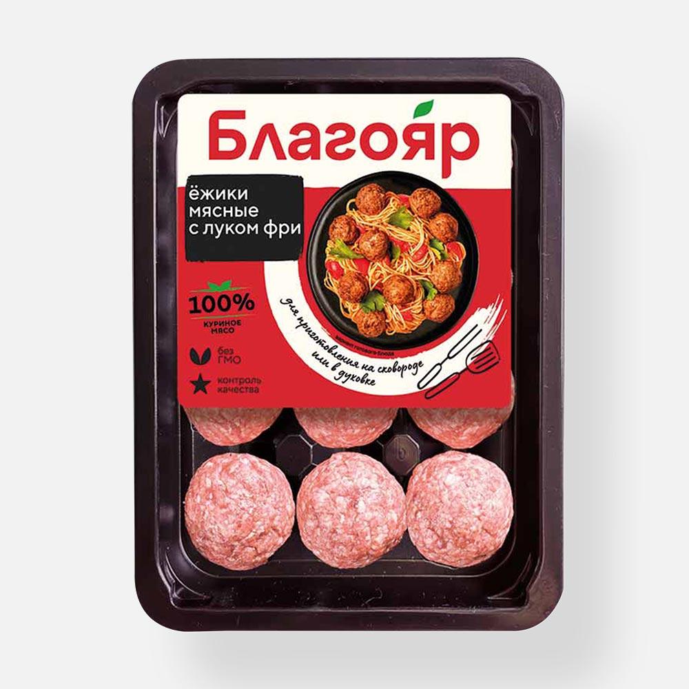

Ёжики мясные Благояр из мяса цыплёнка-бройлера, с луком фри, охлаждённые, 360 г