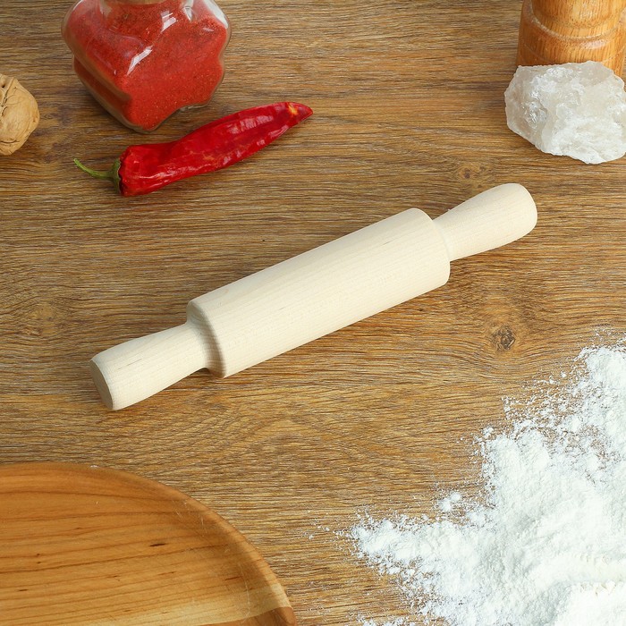 

Скалка "Мини", берёза, 20x3,5 см, Бежевый, Деревянные кухонные принадлежности