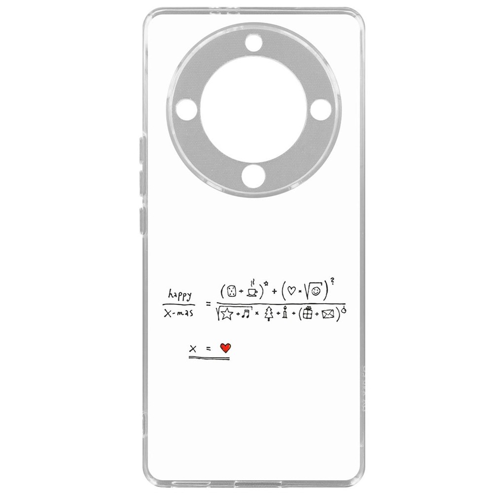 

Чехол-накладка Krutoff Clear Case Праздничная формула для Honor X9a, Прозрачный