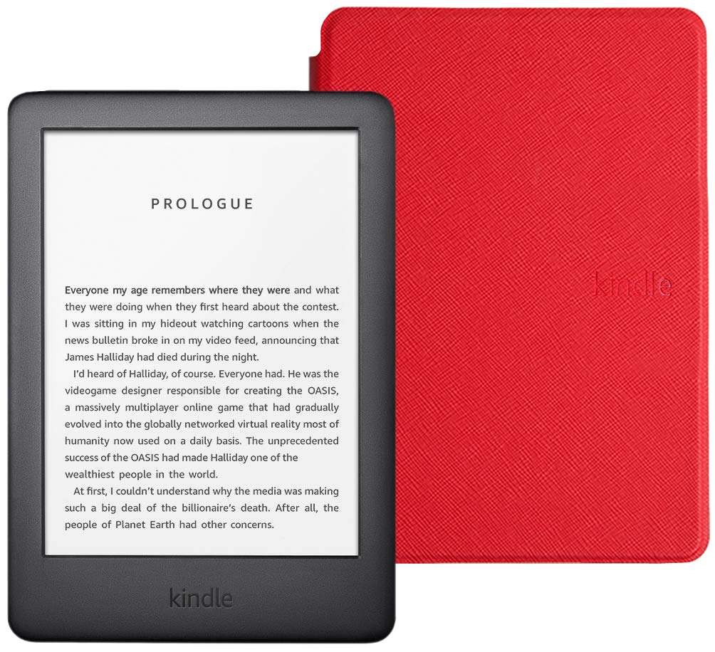 Amazon Kindle 10 8Gb SO Black с обложкой Red