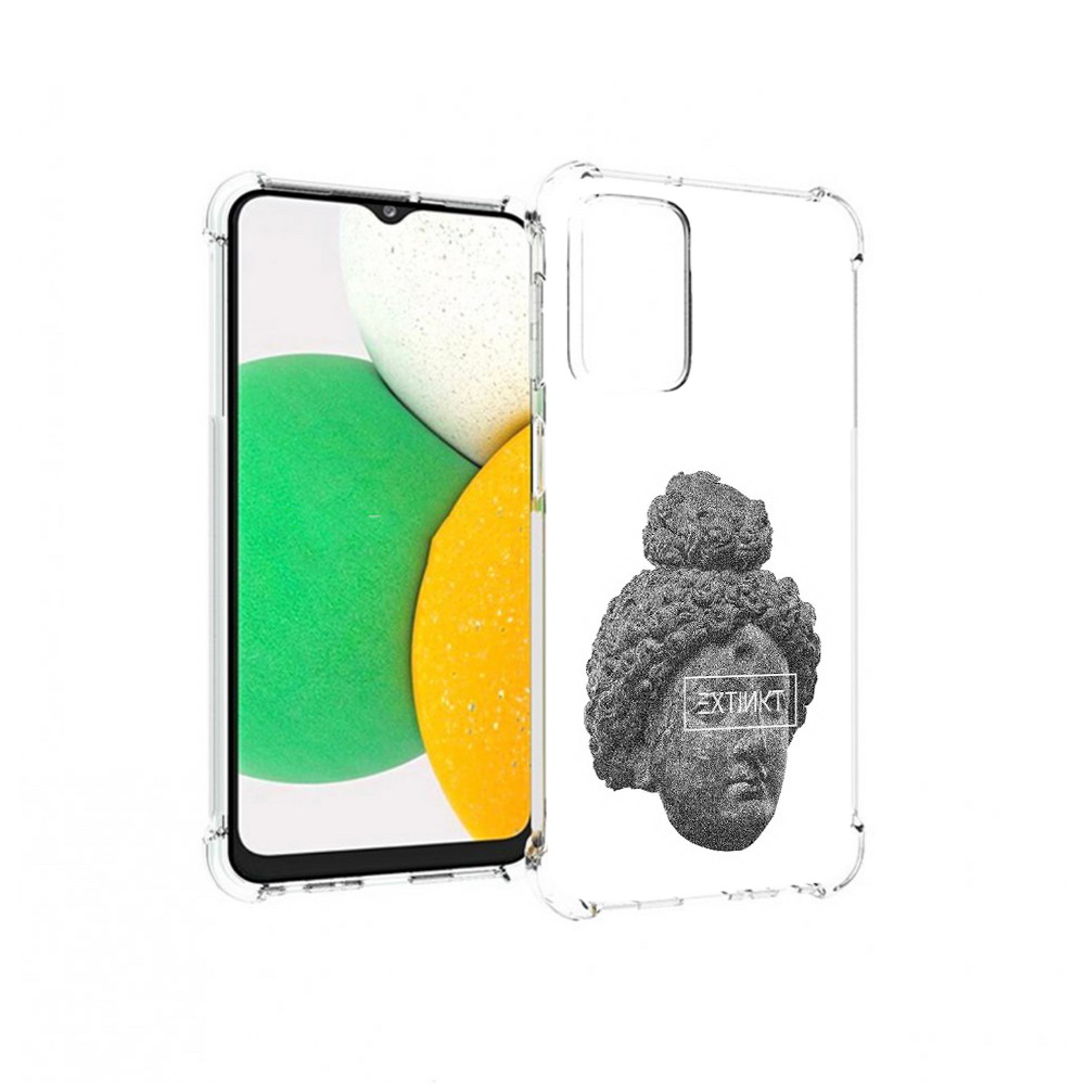 

Чехол MyPads Tocco для Samsung Galaxy A23 каменное лицо девушки, Прозрачный, Tocco