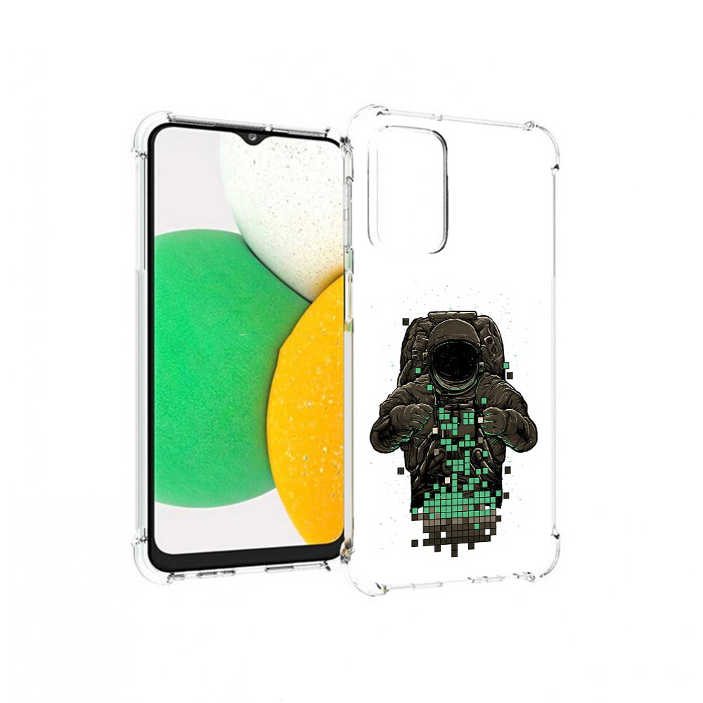 

Чехол MyPads Tocco для Samsung Galaxy A23 космонавт с пикселями, Прозрачный, Tocco