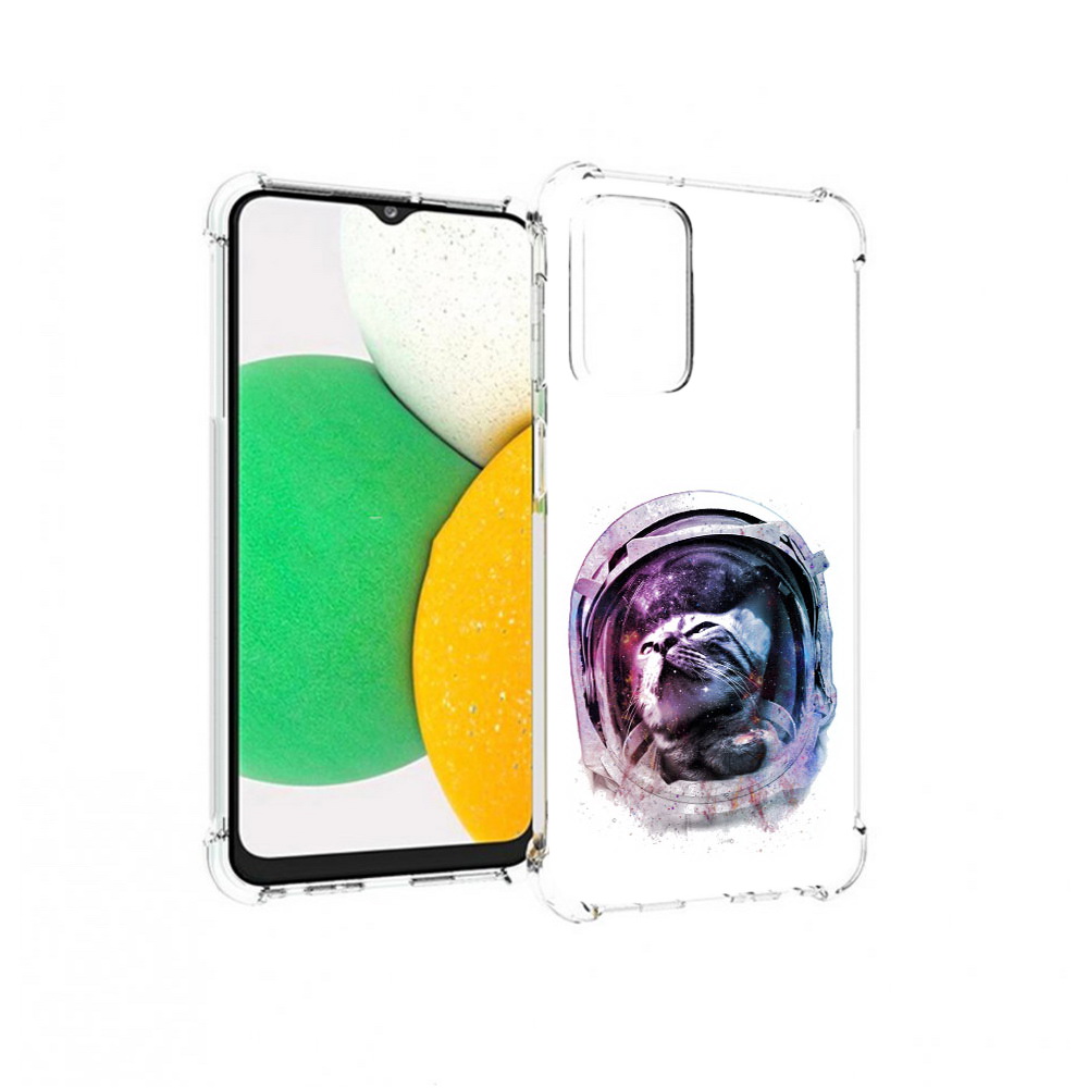 

Чехол MyPads Tocco для Samsung Galaxy A23 кот в шлеме, Прозрачный, Tocco