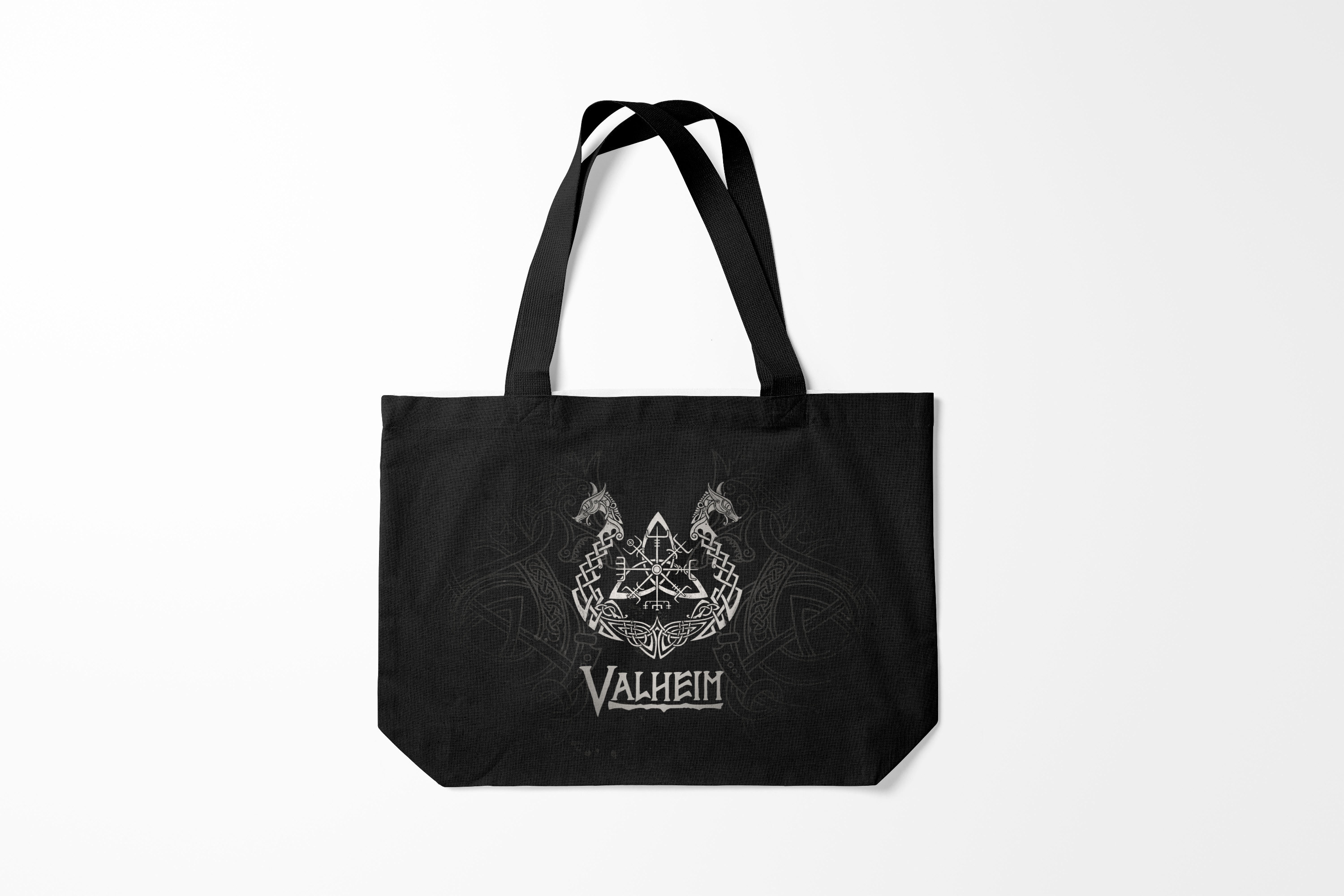

Сумка шoппер унисекс Burnettie Valheim, черный, Valheim