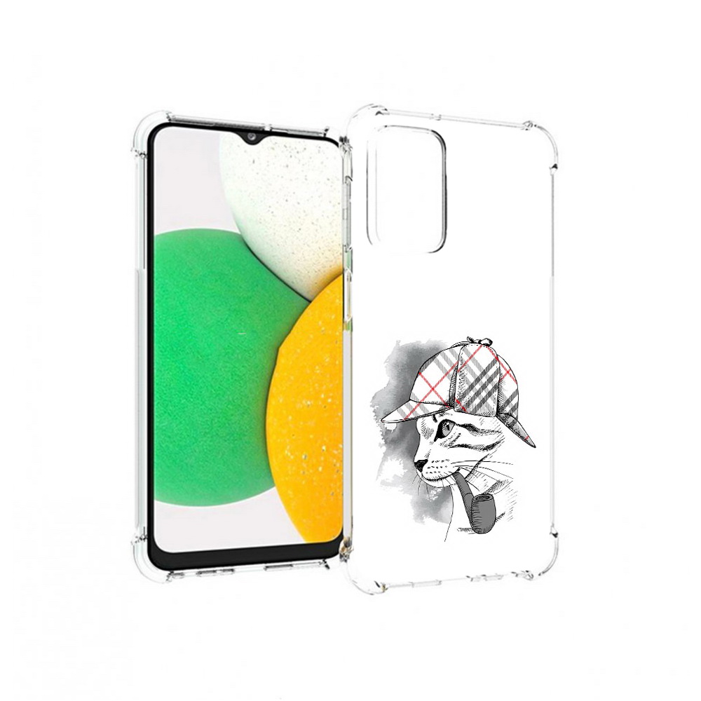 Чехол MyPads Tocco для Samsung Galaxy A23 кошка с трубкой