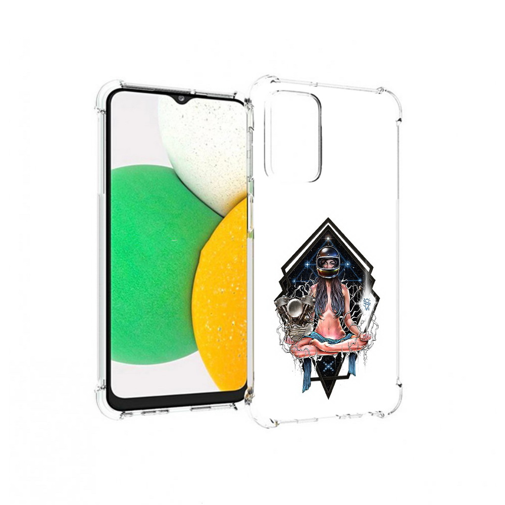 

Чехол MyPads Tocco для Samsung Galaxy A23 красивая девушка в шлеме, Прозрачный, Tocco