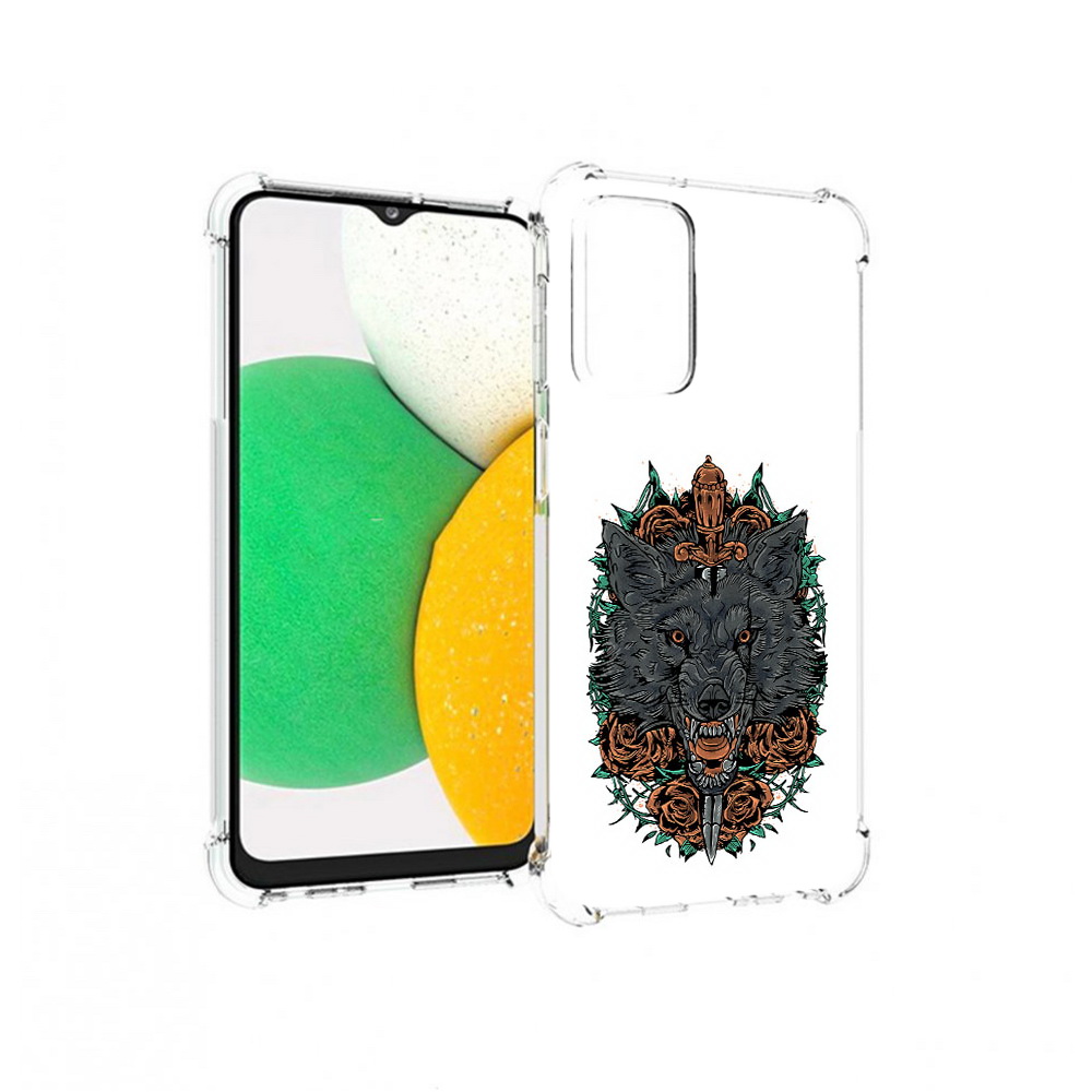 

Чехол MyPads Tocco для Samsung Galaxy A23 красивый злой волк, Прозрачный, Tocco