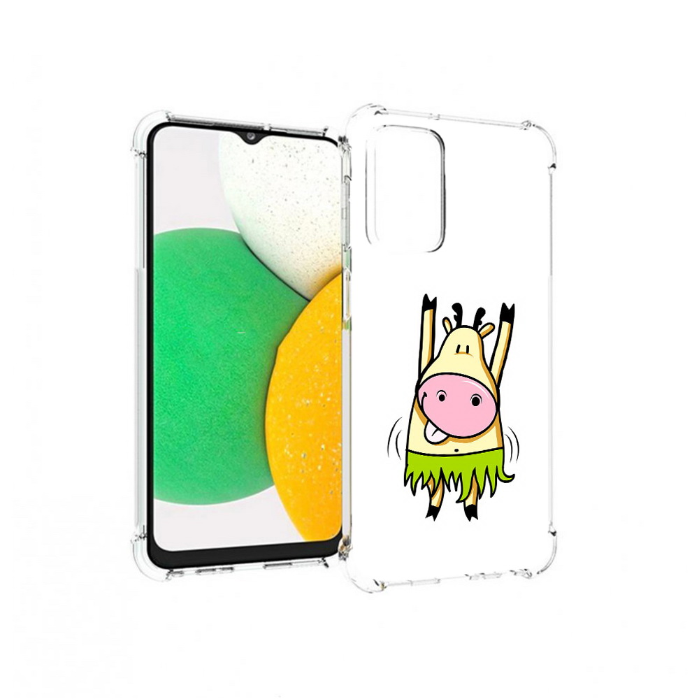 

Чехол MyPads Tocco для Samsung Galaxy A23 Веселая корова, Прозрачный, Tocco
