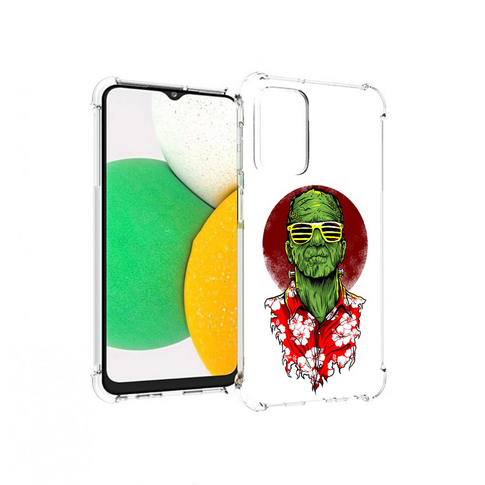 Чехол MyPads Tocco для Samsung Galaxy A23 крутой зеленый мужчина в очках