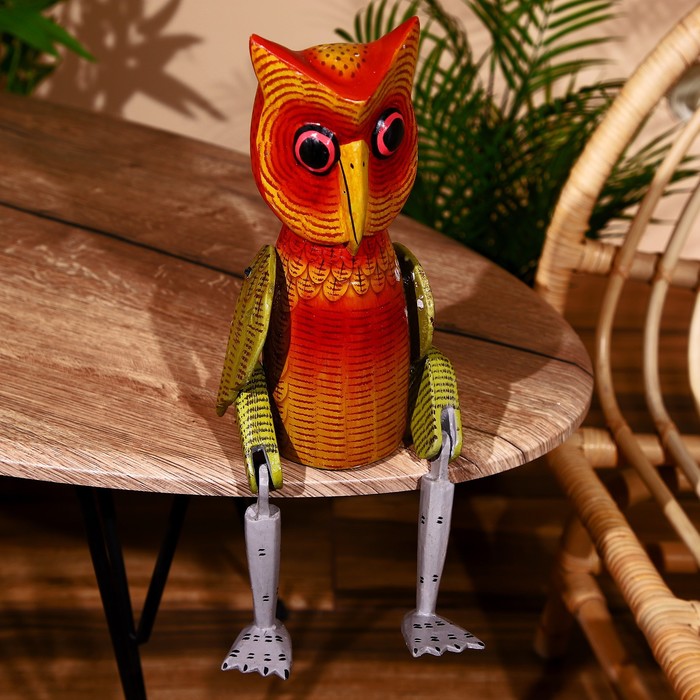 Сувенир Филин висячие лапки, дерево 40 см