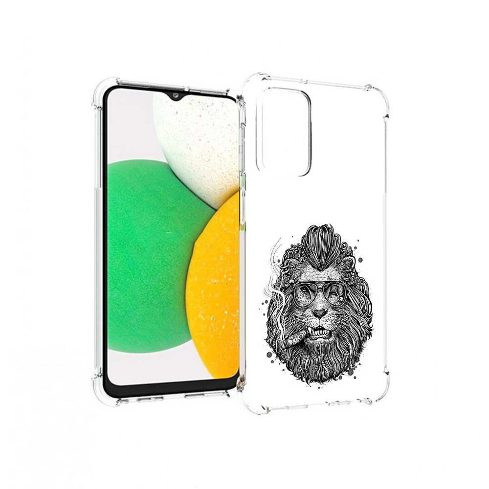 

Чехол MyPads Tocco для Samsung Galaxy A23 курящий лев, Прозрачный, Tocco
