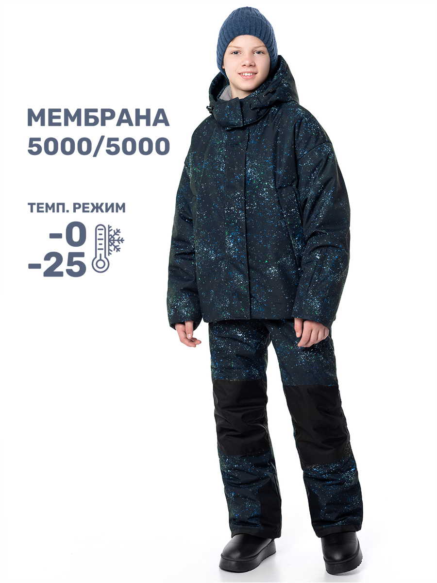 Комплект верхней одежды NIKASTYLE 7з6324 черный бирюза 152 8790₽