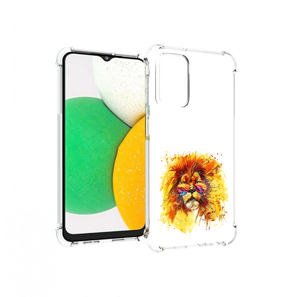 

Чехол MyPads Tocco для Samsung Galaxy A23 лев в очках, Прозрачный, Tocco