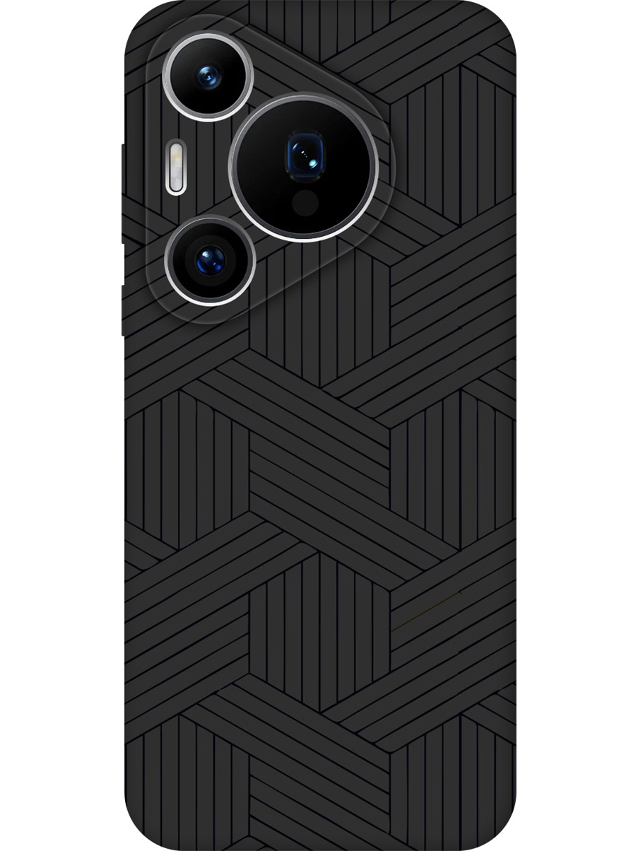 

Силиконовый чехол на Huawei Pura 70 Pro / 70 Pro+ с принтом "Милый узор" матовый черный, 782625232