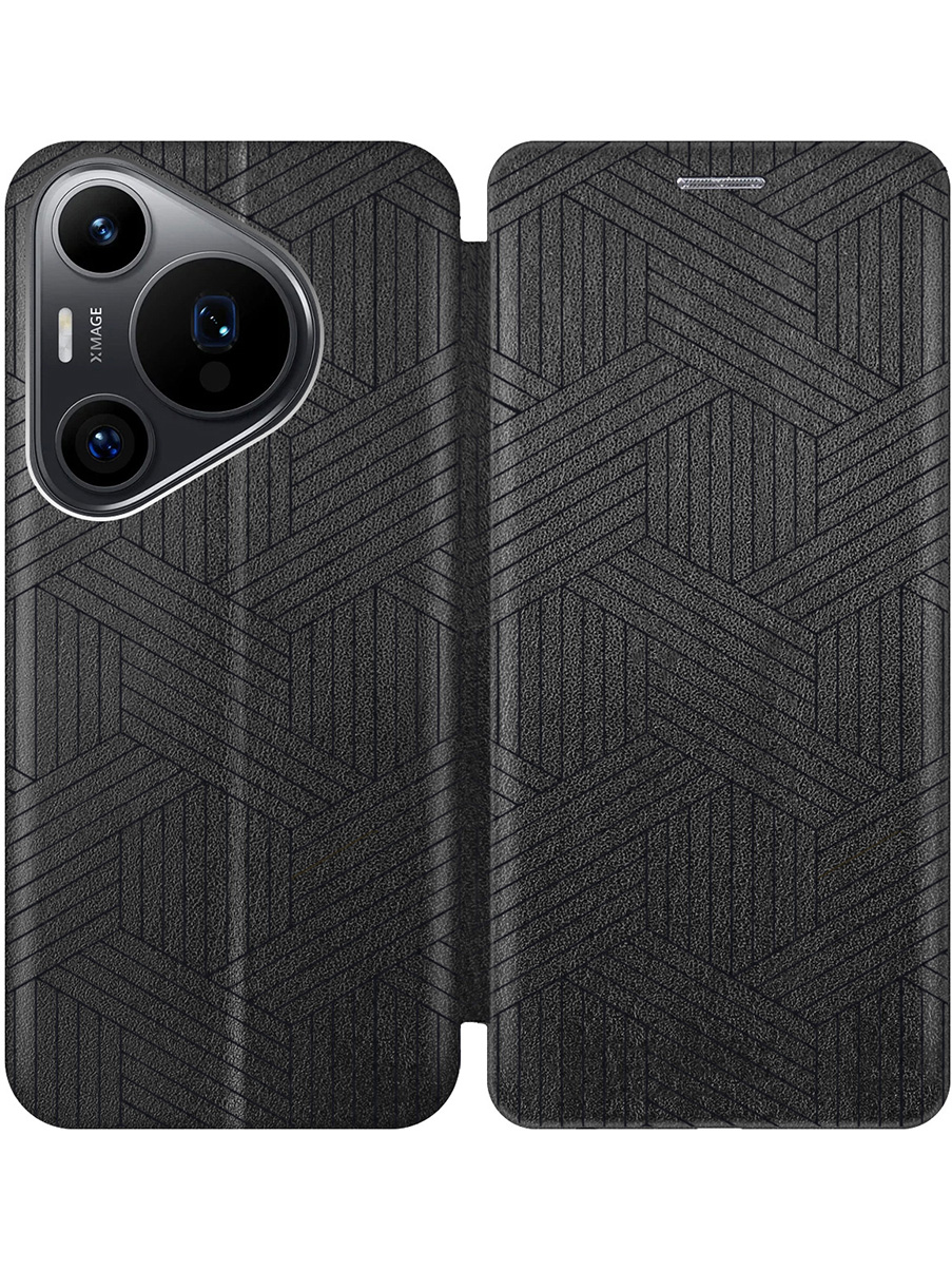 

Чехол-книжка на Huawei Pura 70 Pro / 70 Pro+ с принтом "Милый узор" черный, 782625232
