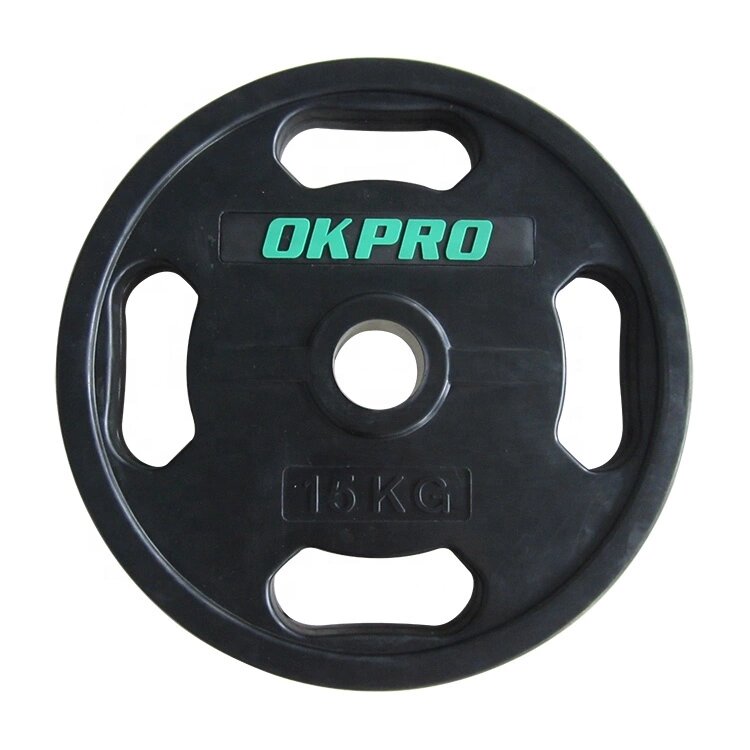 

Диск обрезиненный с хватами 20 кг OKPRO OK2009E, Черный, OK2009E