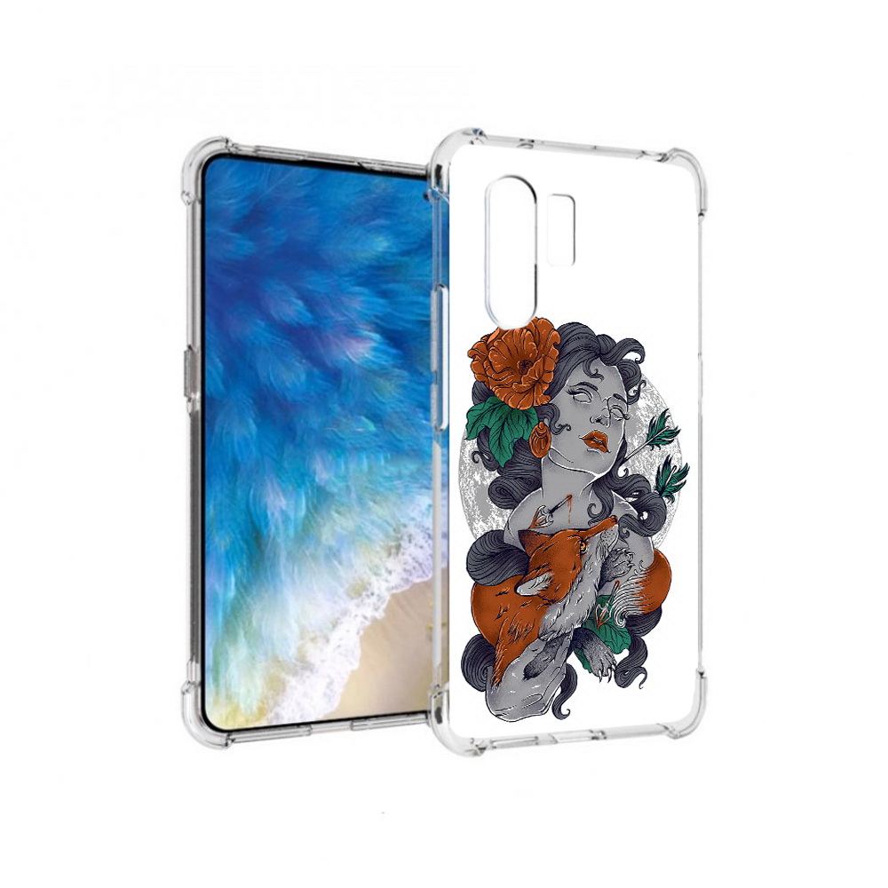 

Чехол MyPads Tocco для Vivo X30 темная девушка с лисой (PT142331.408.639), Прозрачный, Tocco