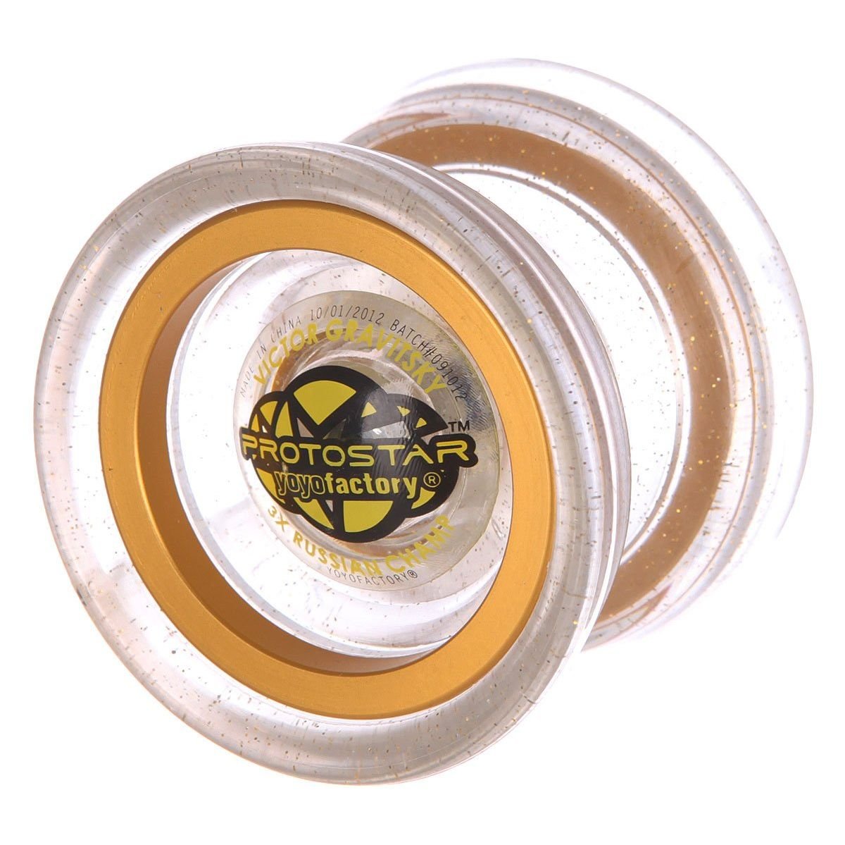 

Йо-йо YoYoFactory Protostar прозрачный с блестками, Белый