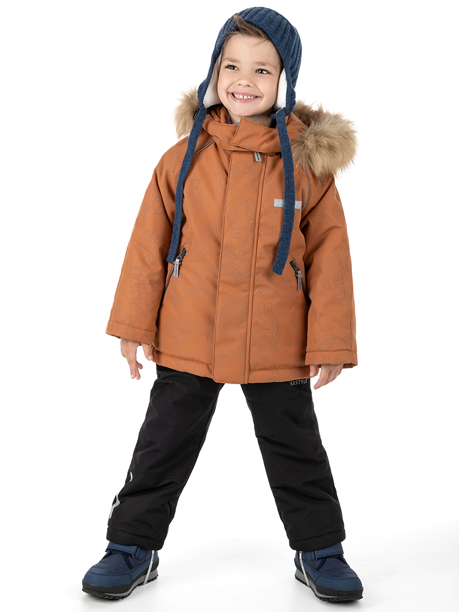 

Комплект верхней одежды детский NIKASTYLE 7з0324, кэмел/черный, 110, Коричневый;черный, 7з0324