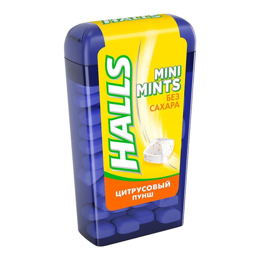 Карамель леденцовая Halls Mini Mints, цитрусовый пунш, без сахара, 13 г Россия