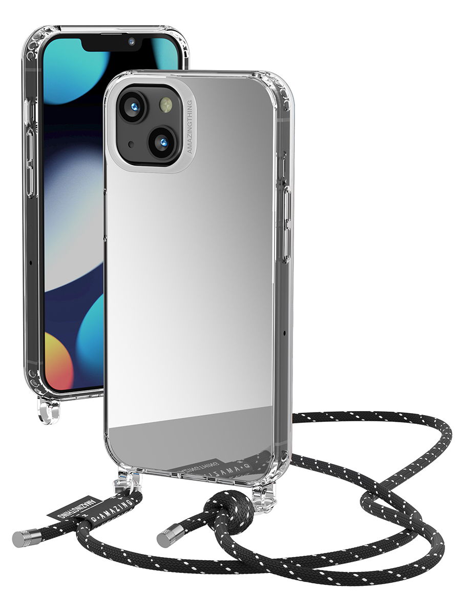 фото Чехол на apple iphone 13 amazingthing advanta crossbody lanyard mirror black