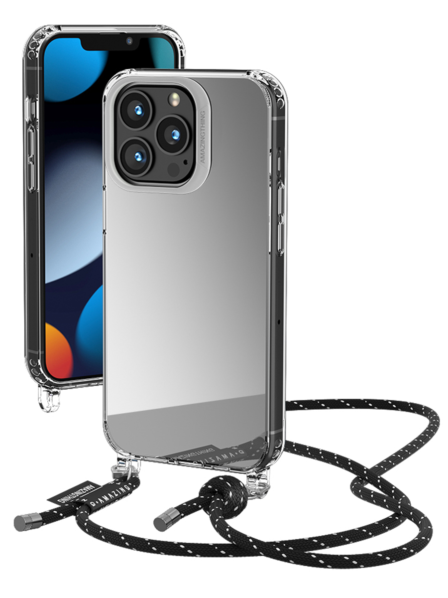 фото Чехол на apple iphone 13 pro amazingthing advanta crossbody lanyard mirror black