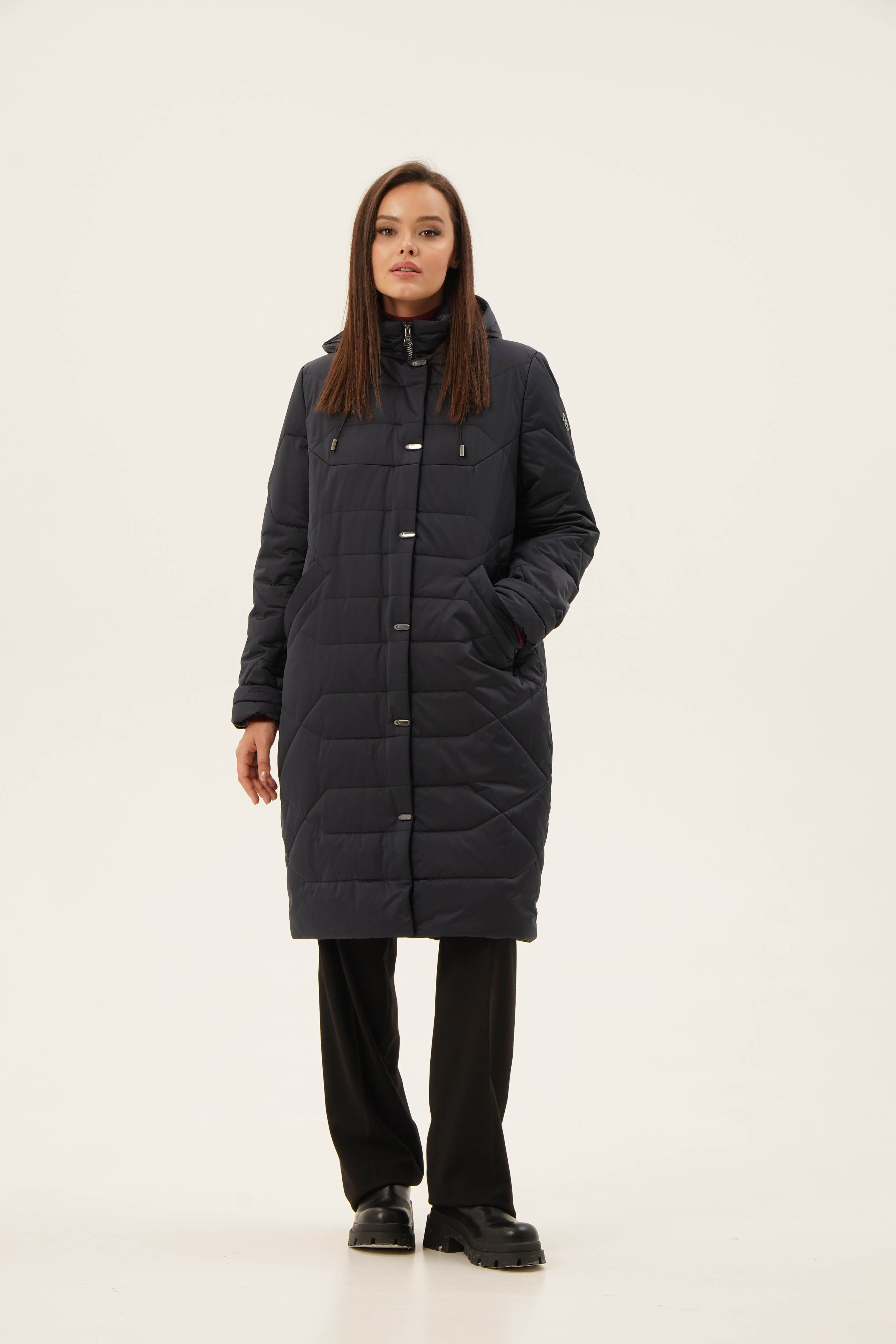 

Пальто женское Maritta 28-3011-50 синее 50 EU, 28-3011-50