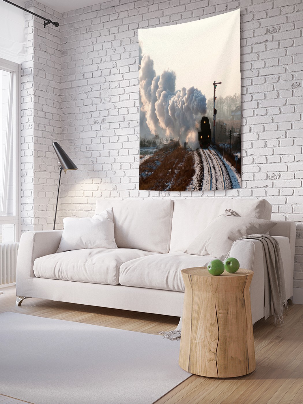 

Вертикальное фотопанно на стену JoyArty Зимний паровоз 150x200 см, Зимний паровоз