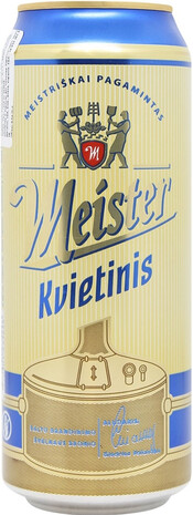 

Пиво Volfas Engelman Meister Kvietinis ж/б 5% 0,5 л, Светлое