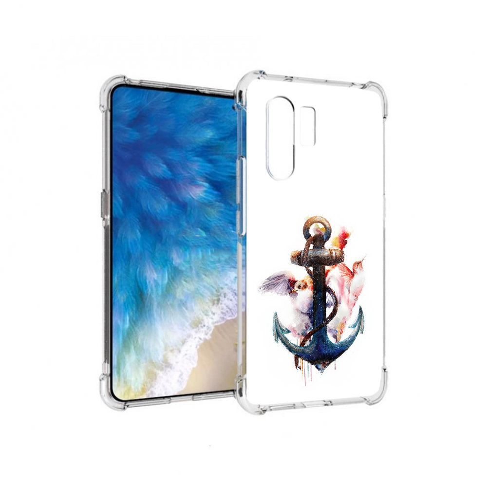 

Чехол MyPads Tocco для Vivo X30 якорь с птицами (PT142331.408.703), Прозрачный, Tocco
