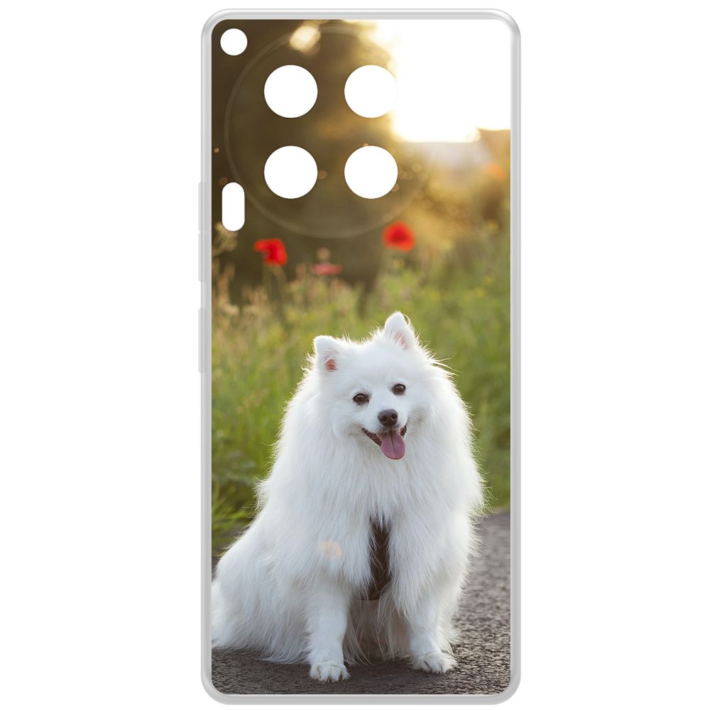 

Чехол-накладка Krutoff Clear Case Белый шпиц для TECNO Camon 30, Прозрачный