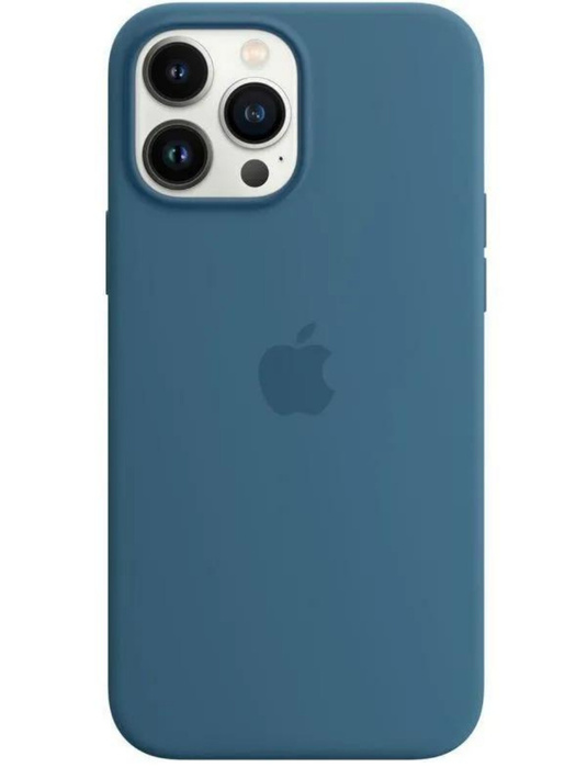 

Чехол для Apple iPhone 13 Pro MagSafe Silicone Case (закрытый низ) (синий)
