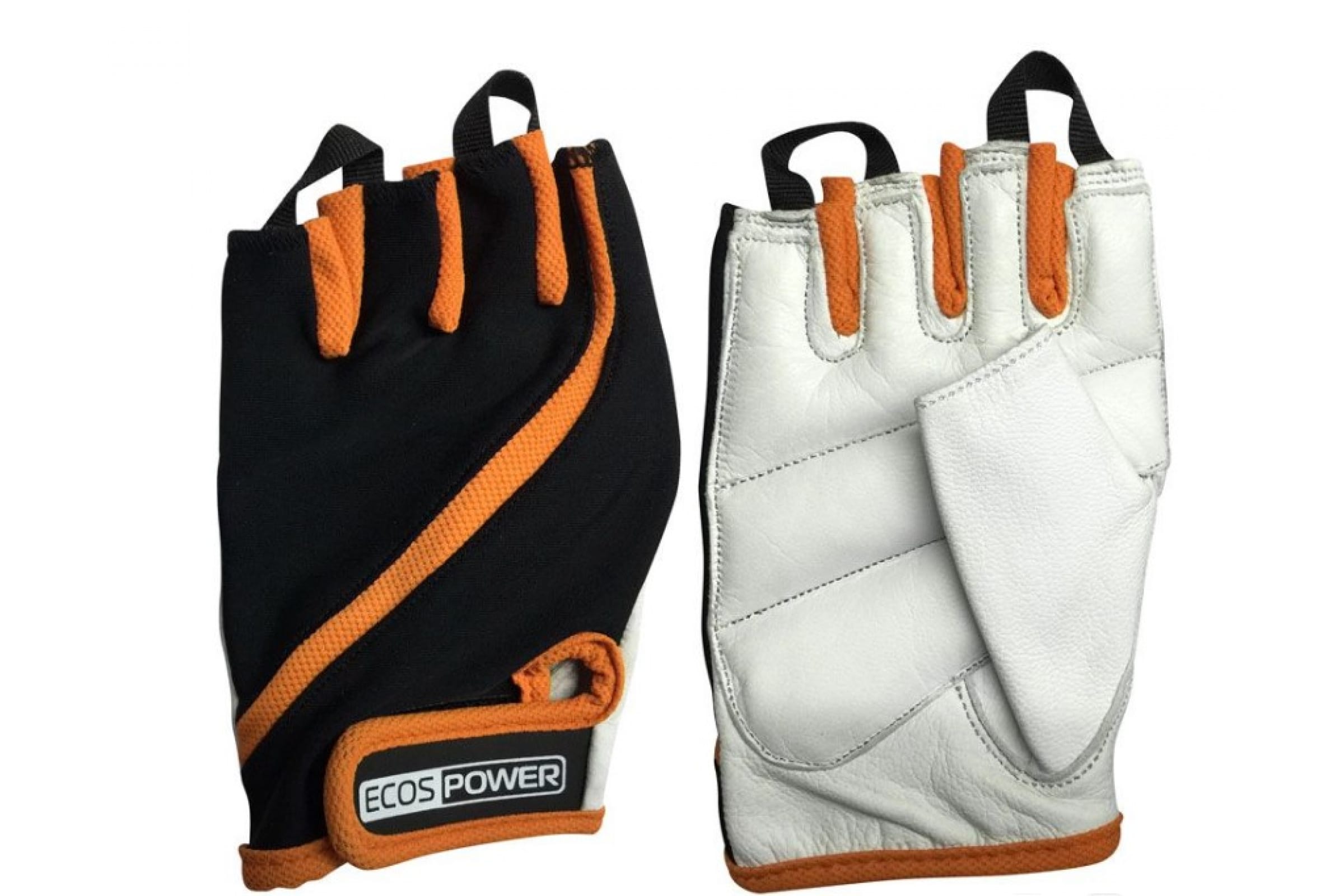 Перчатки для фитнеса 2311-OL, цвет: оранж+черный+белый, размер: L
