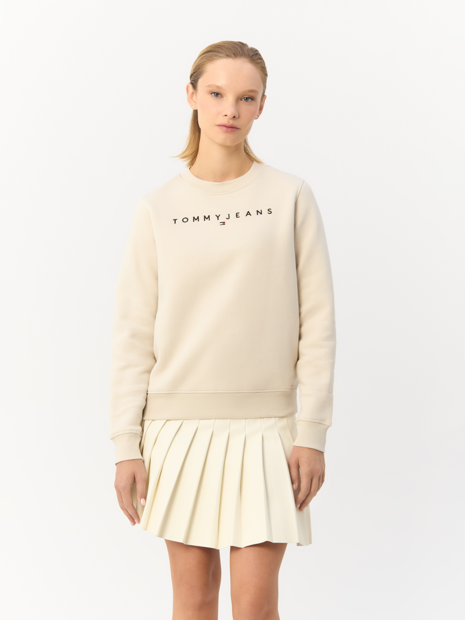 Свитшот женский TOMMY HILFIGER Tjw Regular Linear Crew DW0DW17323 бежевый XS 10690₽