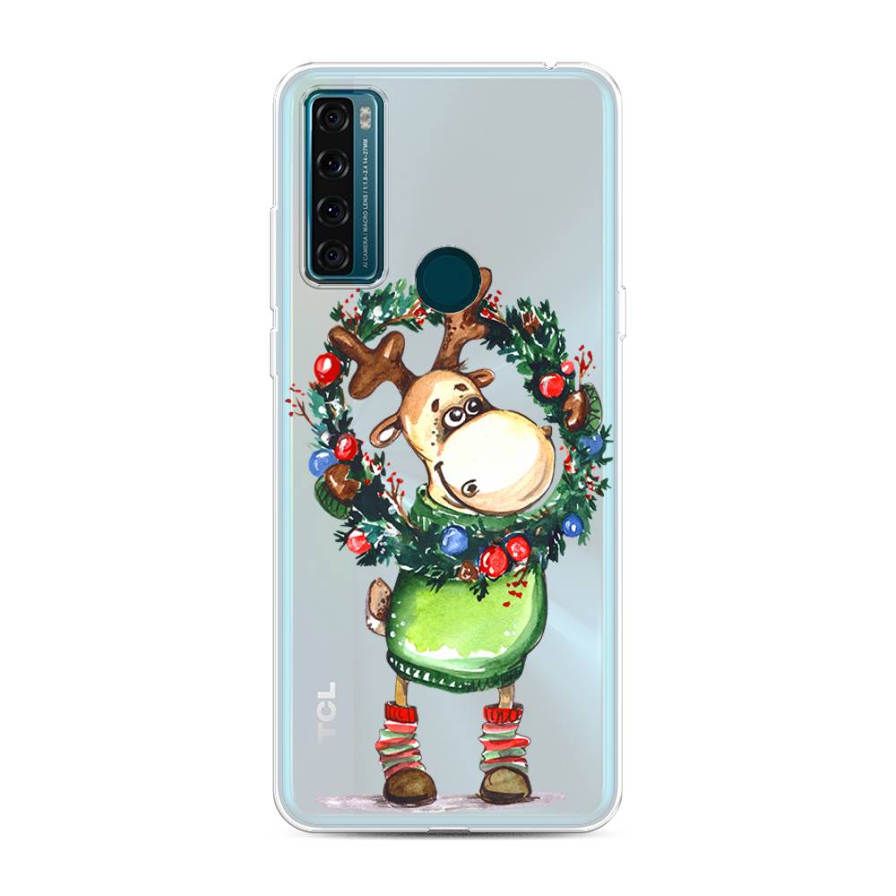 

Чехол для TCL 20 SE "Олень с новогодним венком", 290350-4