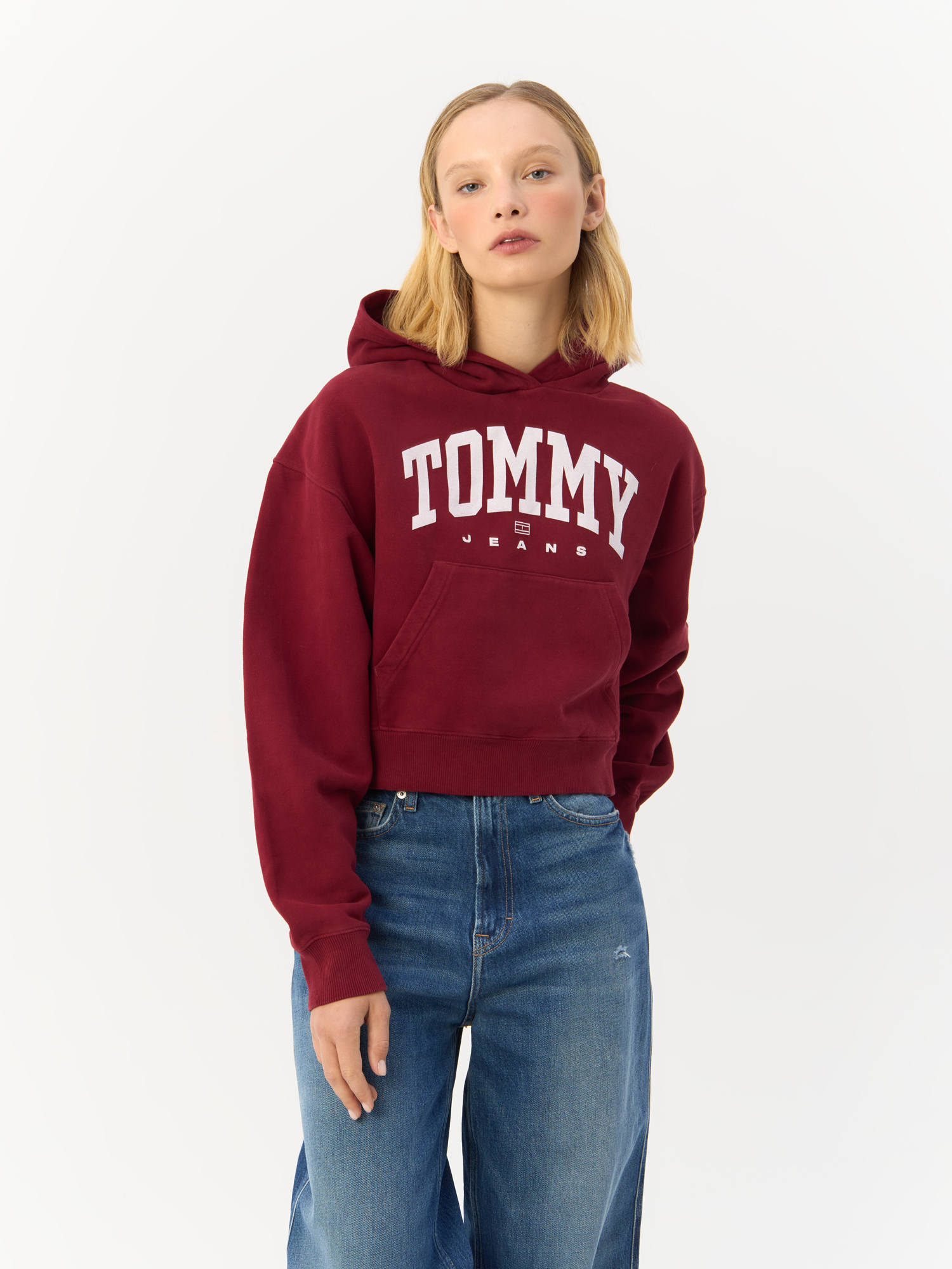 Худи женское TOMMY HILFIGER Tjw Vtg Vars?ty 1  DW0DW19291 красное M